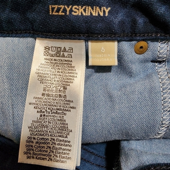 Michael Kors Izzy Skinny Dark Navy Raw Hem Jeans - 6 - Picture 7 of 7